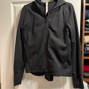 Lululemon black zip up nulu jacket size 6